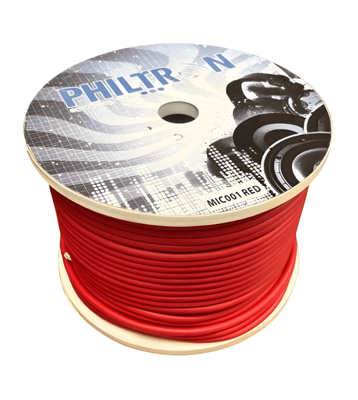 Philtron MIC001RED Microphone Cable Dual Screen balanced 100M Roll Red - 