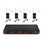 Power Dynamics PD504B Quad Lapel UHF Wireless Microphone System 863–865MHz - 