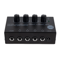 PowerWorks HA400 Compact Headphone Amplifier - 4 Channel - Black - 