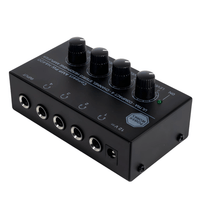PowerWorks HA400 Compact Headphone Amplifier - 4 Channel - Black - 