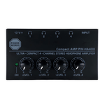 PowerWorks HA400 Compact Headphone Amplifier - 4 Channel - Black - 