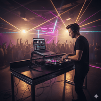 Powerworks JS - LPT200 DJ Laptop Stand Dual Tier - 784887173599