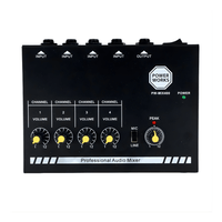 PowerWorks PW - MIX - 400 4 - channel Mini Audio Mixer - 