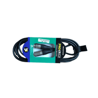 Prolok PCM6X-BLK-NK 6-Foot Low-Noise XLR Male to Female Cable - 