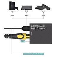 QTX 128.899TVA Digital to Analog Audio Converter (Toslink/Coaxial In to 2 RCA Out) - 