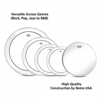 Remo EN - BA12 - PP Encore Ambassador & Pinstripe Tom Drumheads 5 Pack - 757242449813