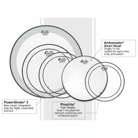 Remo EN - PS50 - PP Encore Drum Head Set Pro Pack of 5 - 757242483237