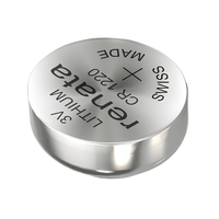 Renata CR1220 Lithium Coin Cell Battery - Pack of 1 - 0040048062738