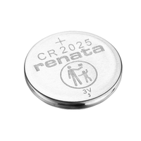 Renata CR2025 Lithium Coin Cell Battery - Pack of 1 - 5052494000689