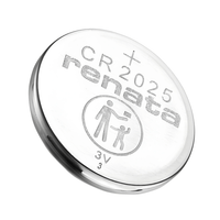 Renata CR2025 Lithium Coin Cell Battery - Pack of 1 - 5052494000689
