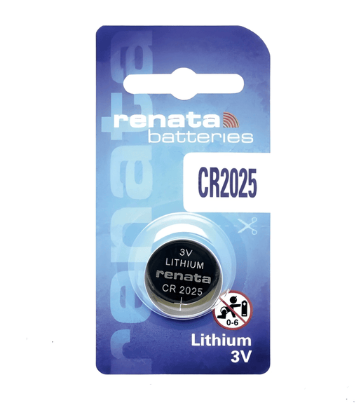 Renata CR2025 Lithium Coin Cell Battery - Pack of 1 - 5052494000689
