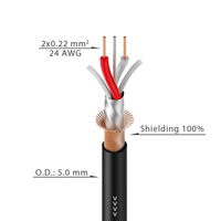 ROXTONE DMX CABLE 5.0MM BLACK 100M - 