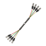 Roxtone MSL4CL0030 Extension Microphone Cable 4 XLR Male - 4 XLR Female 3M - 