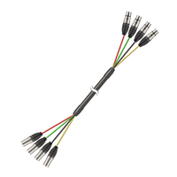 Roxtone MSL4CL0030 Extension Microphone Cable 4 XLR Male - 4 XLR Female 3M - 