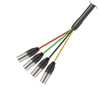 Roxtone MSL4CL0030 Extension Microphone Cable 4 XLR Male - 4 XLR Female 3M - 