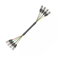Roxtone MUC410L3 4 - Way XLR Male to 4 - Way XLR Female Multicore Extension Cable (3 Meters) - 