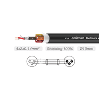 Roxtone MUC410L3 4 - Way XLR Male to 4 - Way XLR Female Multicore Extension Cable (3 Meters) - 