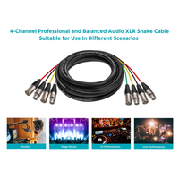 Roxtone MUC410L6 Extension Cable 4 XLR Male - 4 XLR Female 6m - 