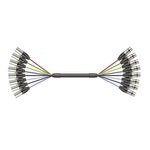 Roxtone MUC840L6 8-Channel XLR Male to 8-Channel XLR Female Snake Cable - 6m - 