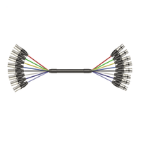 Roxtone MUC840L6 8-Channel XLR Male to 8-Channel XLR Female Snake Cable - 6m - 