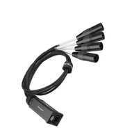 Roxtone PS4M Cat Snake Splitter, 4 Channel XLR Male To Ethercon Network Cable - 6974862549813