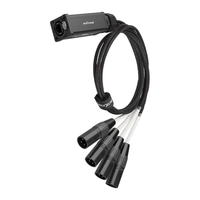 Roxtone PS4M Cat Snake Splitter, 4 Channel XLR Male To Ethercon Network Cable - 6974862549813