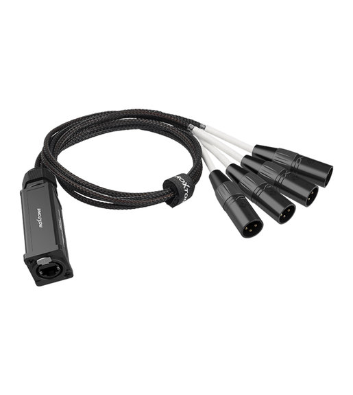 Roxtone PS4M Cat Snake Splitter, 4 Channel XLR Male To Ethercon Network Cable - 6974862549813