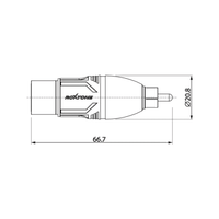 Roxtone RA2XFPM 3 - Pin XLR Female to RCA Male Audio Adapter - 
