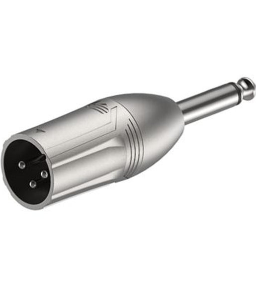 Roxtone RA2XMJM XLR Male to 6.35mm Mono Jack Adapter - 6974435412162