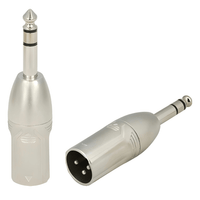 Roxtone RA3XMJM 6.3mm Stereo Jack (TRS) Male to 3 - Pin XLR Male Audio Adapter - 6974435412179