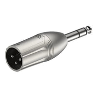 Roxtone RA3XMJM 6.3mm Stereo Jack (TRS) Male to 3 - Pin XLR Male Audio Adapter - 6974435412179