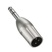 Roxtone RA3XMJM 6.3mm Stereo Jack (TRS) Male to 3 - Pin XLR Male Audio Adapter - 6974435412179