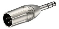 Roxtone RA3XMJM 6.3mm Stereo Jack (TRS) Male to 3 - Pin XLR Male Audio Adapter - 6974435412179
