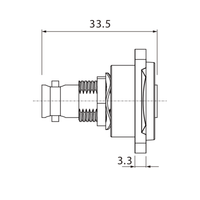 Roxtone RAB75D BNC Female Chassis Mount Nickel Plated Shell - 