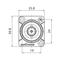 Roxtone RAB75D BNC Female Chassis Mount Nickel Plated Shell - 