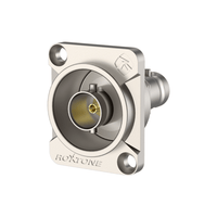 Roxtone RAB75D BNC Female Chassis Mount Nickel Plated Shell - 