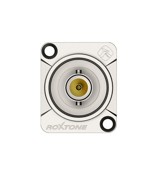 Roxtone RAB75D BNC Female Chassis Mount Nickel Plated Shell - 