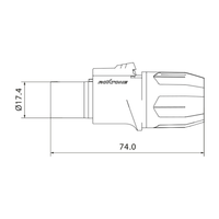 Roxtone RAC3FCO Power Link Series Power Out Connector - 