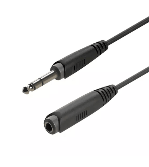 Roxtone RACC400L3 Samurai Series 6.35mm Stereo Jack to Socket Extension Cable (3 Meters) - 