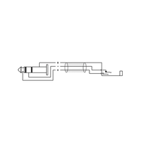 Roxtone RACC400L3 Samurai Series 6.35mm Stereo Jack to Socket Extension Cable (3 Meters) - 
