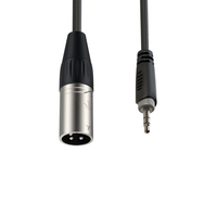 Roxtone RACC425L3 – 3.5mm Stereo Jack to XLR Male Audio Cable - 3 Meters - 