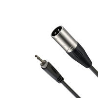 Roxtone RACC425L3 – 3.5mm Stereo Jack to XLR Male Audio Cable - 3 Meters - 