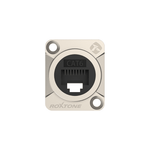 Roxtone RAE8FD-C6 CAT6 D-Series Shielded Panel Mount RJ45 Socket (Nickel Shell) - 6974435412438
