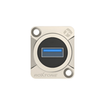 Roxtone RAU3D USB 3.0 (Type - A to Type - A) Through Chassis Connector - Nickel Plated Shell - 6974862541664