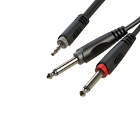 Roxtone RAYC130L3 Samurai Series 3.5mm Stereo Jack - 2 x 6.35mm 3 Meters - 6974435411967