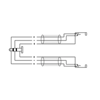Roxtone RAYC400L0.2 Samurai Series 3.5mm Stereo to Dual 3.5mm Splitter - 0.2m - 