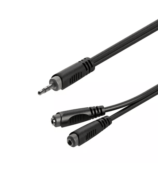 Roxtone RAYC400L0.2 Samurai Series 3.5mm Stereo to Dual 3.5mm Splitter - 0.2m - 