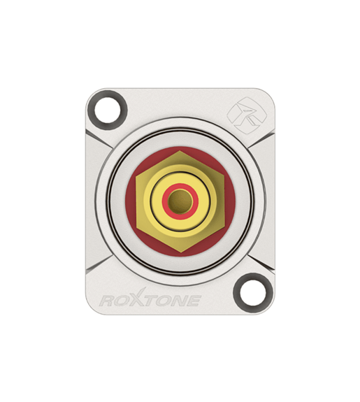 Roxtone RF2D - N RCA Female Chassis Mount Connector (Nickel Shell) - 6974862542166