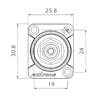Roxtone RF2D - N RCA Female Chassis Mount Connector (Nickel Shell) - 6974862542166