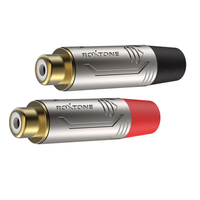 Roxtone RF2FC - NG RCA Inline Female Connector Pair (Nickel Shell / Gold Contacts) - 6974862546775